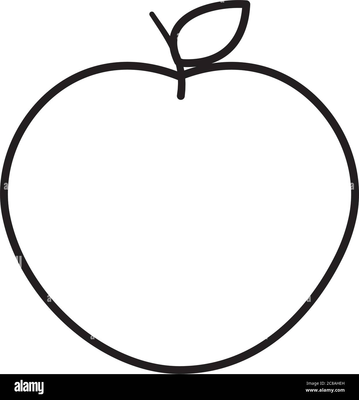 Apple Fruit Icon Over White Stockfotos Und Bilder Kaufen Alamy