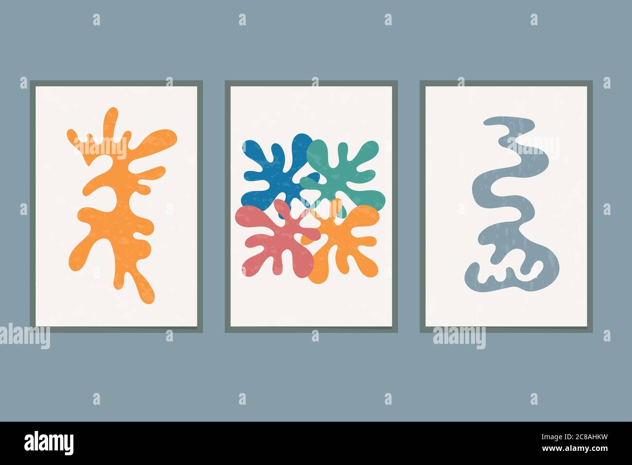 Matisse organische scandi Poster Hipster Stil Collage Stock Vektor