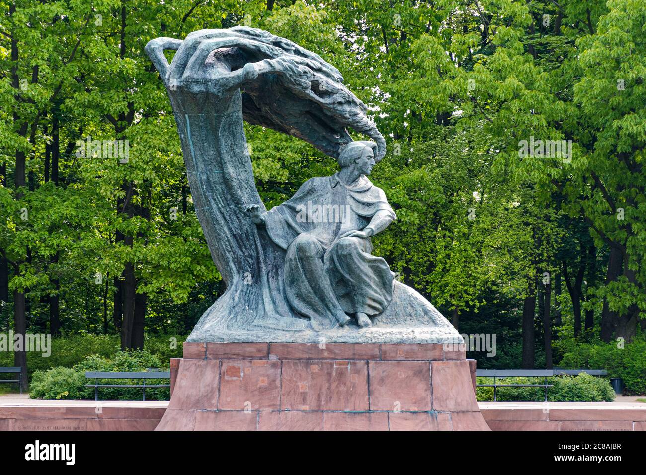 Das Fryderyk Chopin Denkmal in Warschau Stockfoto