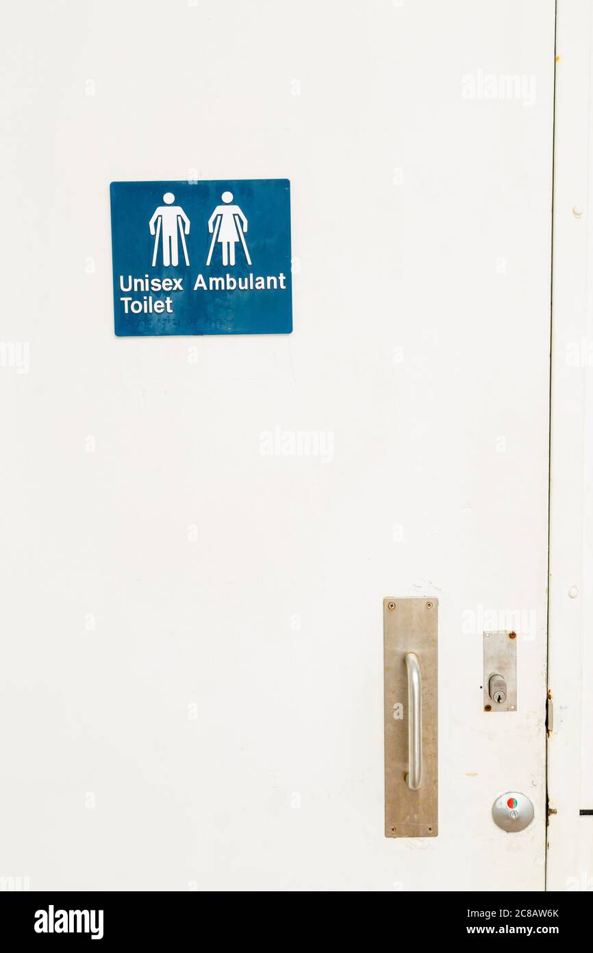 Unisex-Krankenwagen-Toilettenschilder. Stockfoto