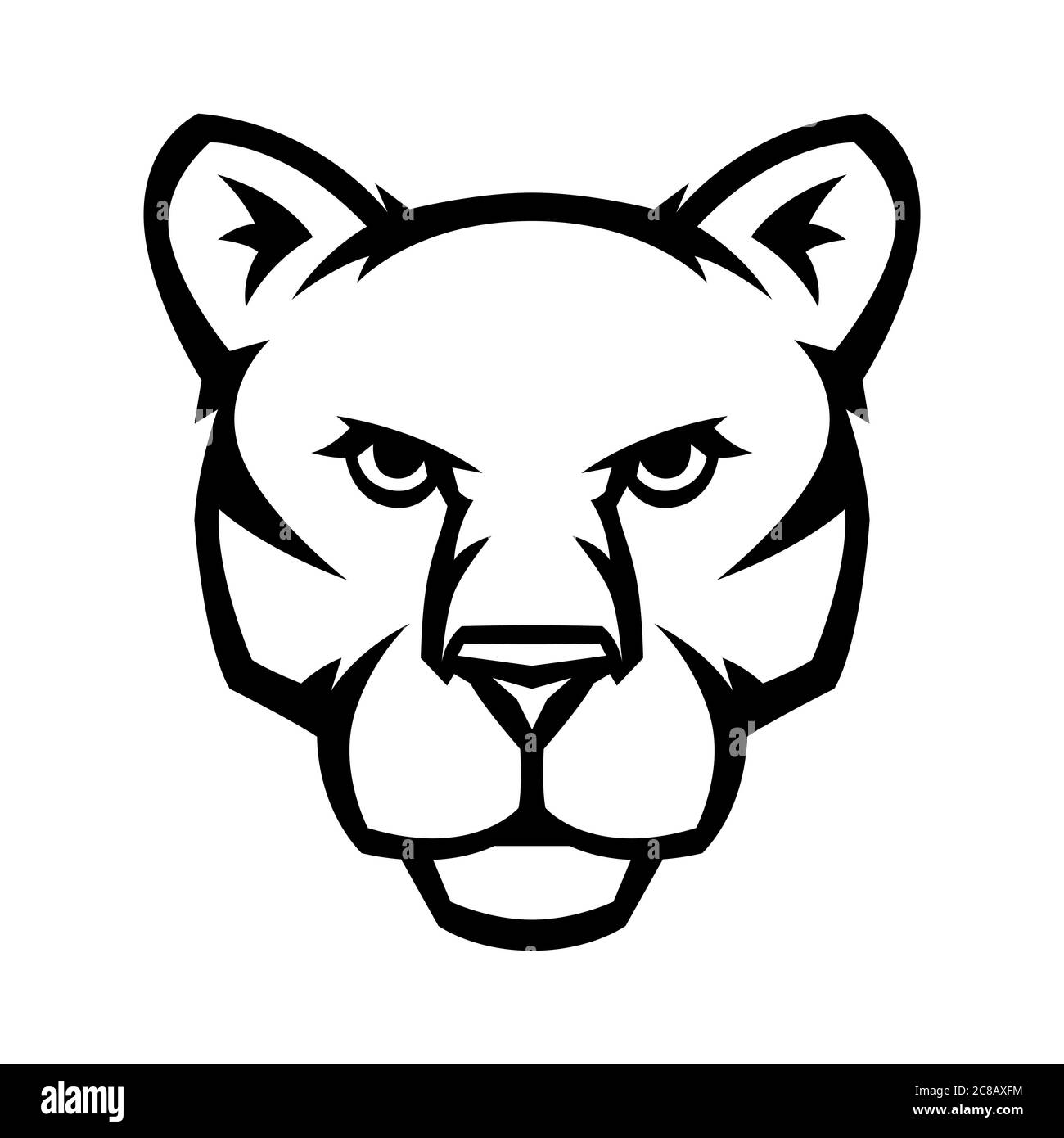Maskottchen stilisierte Puma Kopf Stock-Vektorgrafik - Alamy