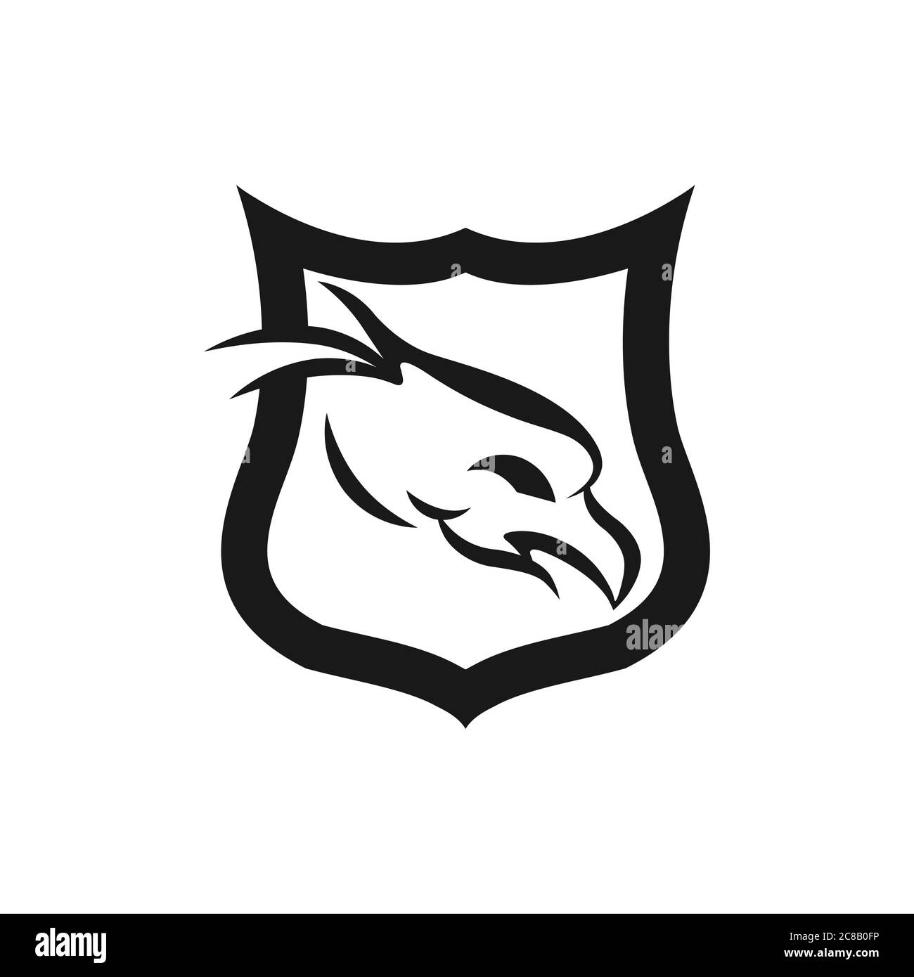 Sicherheitsschild Red Eagle Logo Design Vorlage Vektor.EPS 10 Stock Vektor