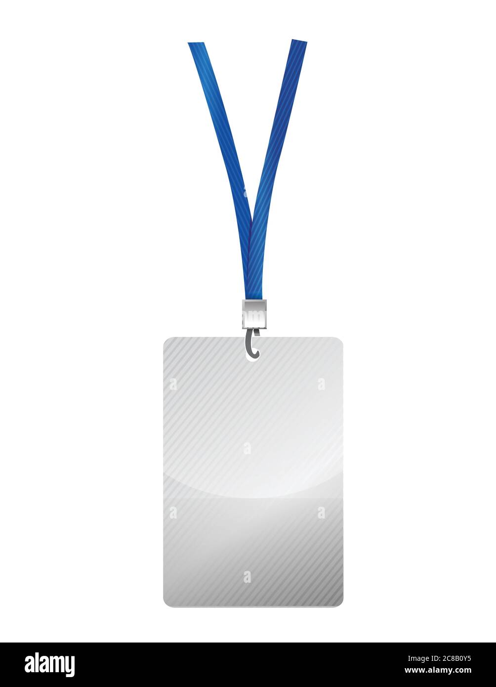 Leeres Design mit Ausweiskarten auf weißem Hintergrund Stock Vektor