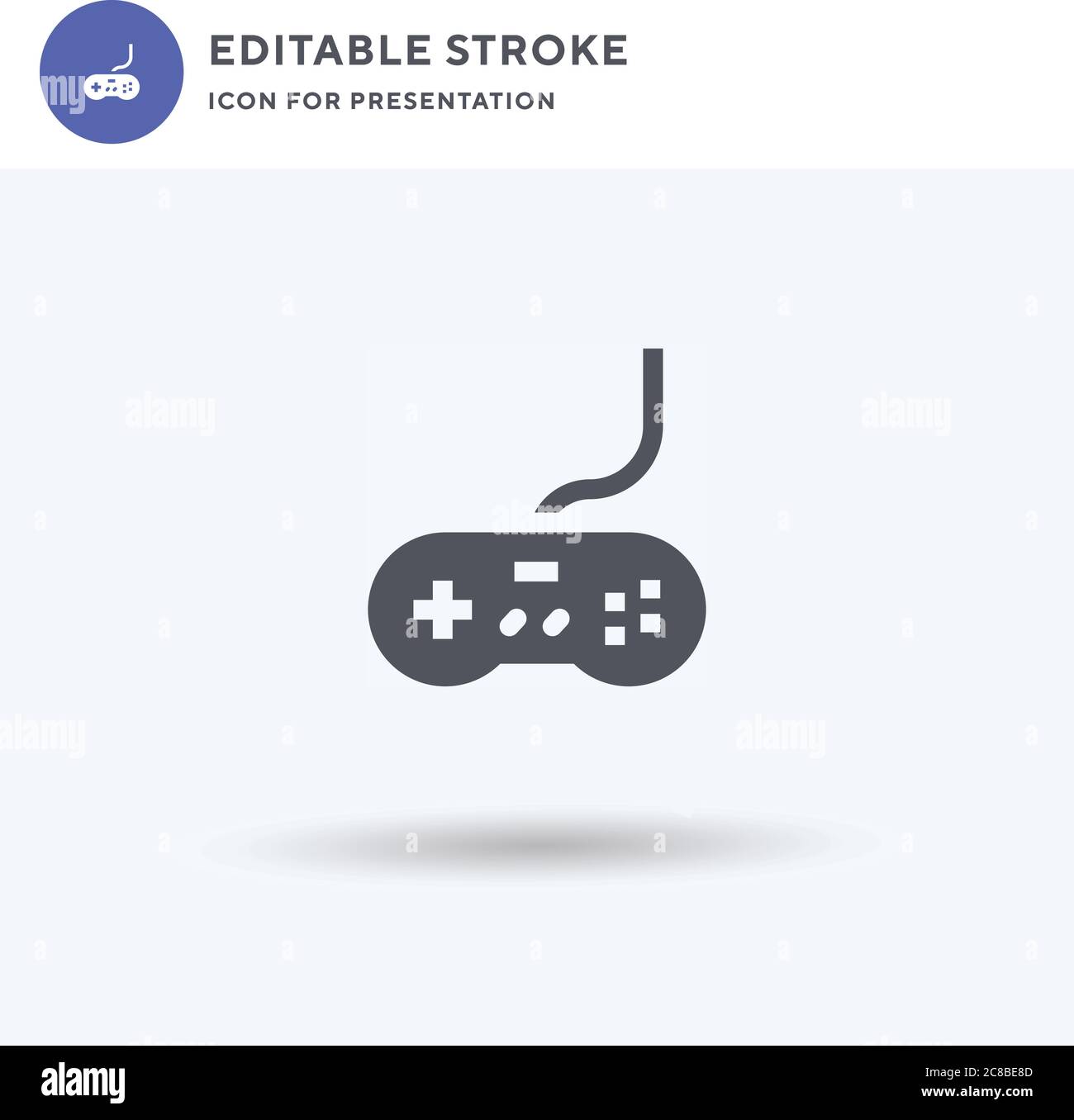 Game Controller Icon Vektor, gefüllt flache Zeichen, solide Piktogramm ...