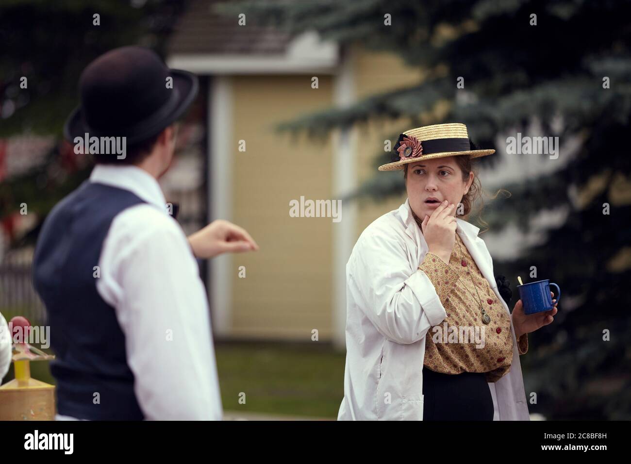 Heritage Park ist ein lebendiger Blick in die Geschichte Calgarys. Ein perfekter Ort für einen Besuch auf Reisen durch den Süden Albertas. Stockfoto