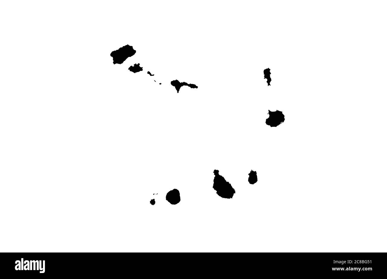Kap Verde Karte skizzieren Vektor-Illustration Stock Vektor