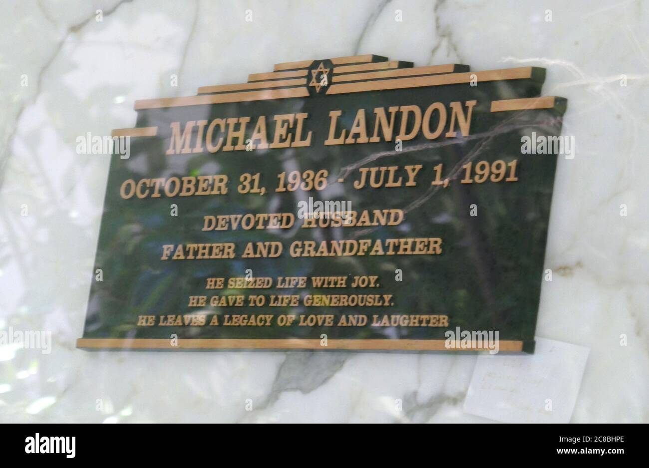 Culver City, California, USA 22. Juli 2020 EINE allgemeine Sicht auf die Atmosphäre von Michael Landons Grab im Hillside Memorial Park in Culver City, Kalifornien, USA. Foto von Barry King/Alamy Stockfoto Stockfoto