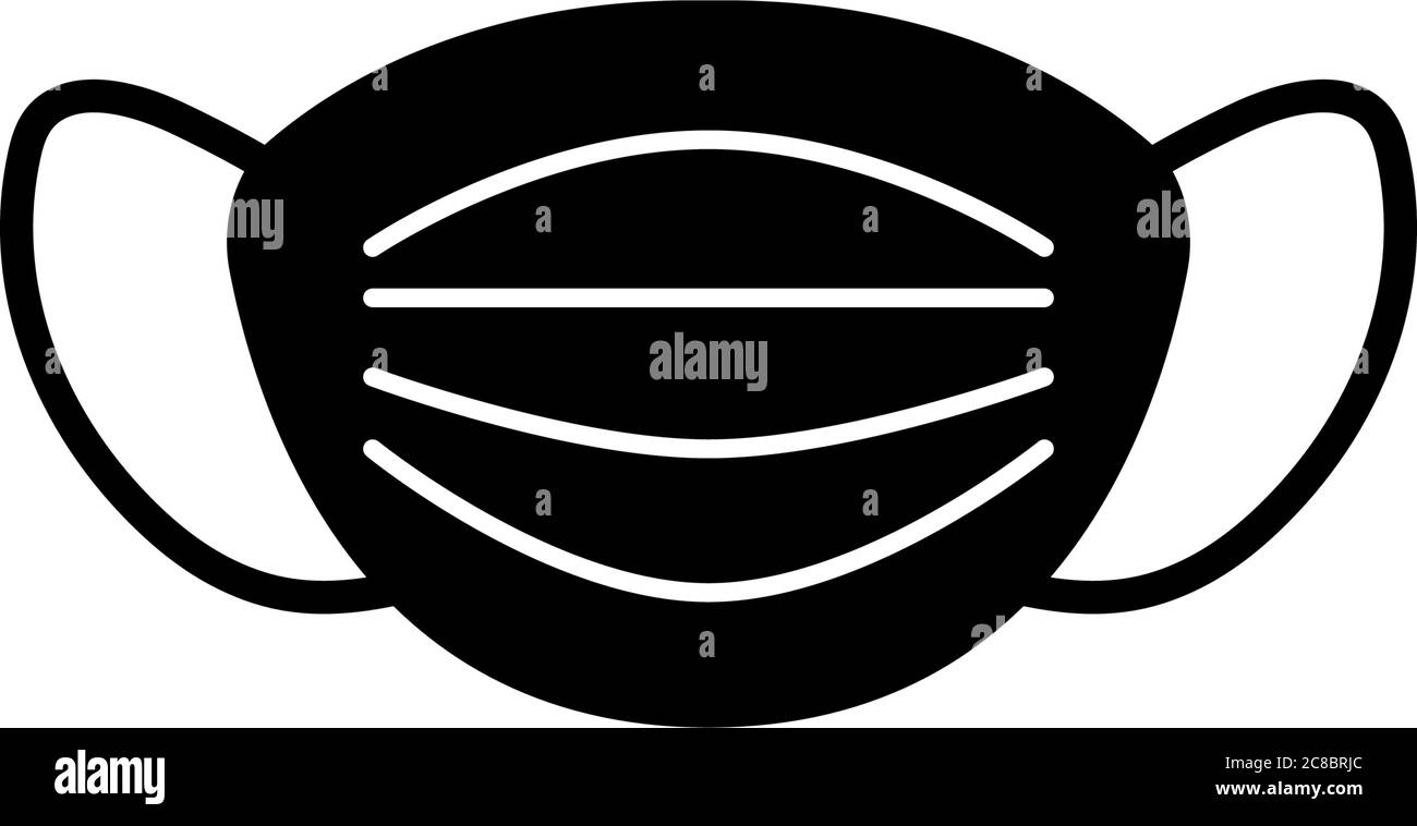 Gesichtsmaske Symbol Design Vorlage Vektor isolierte Illustration Stock Vektor