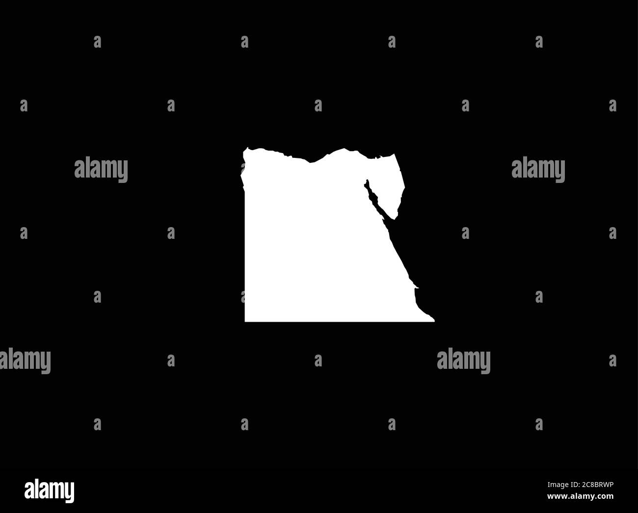 Ägypten Karte Umriss Vektor Illustration Stock-Vektorgrafik - Alamy