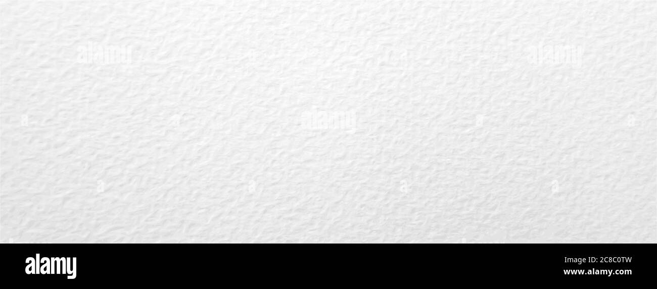 Weißes Papier Textur langes Banner. Abstrakter, minimaler weißer strukturierter Hintergrund für Grafiken Stock Vektor