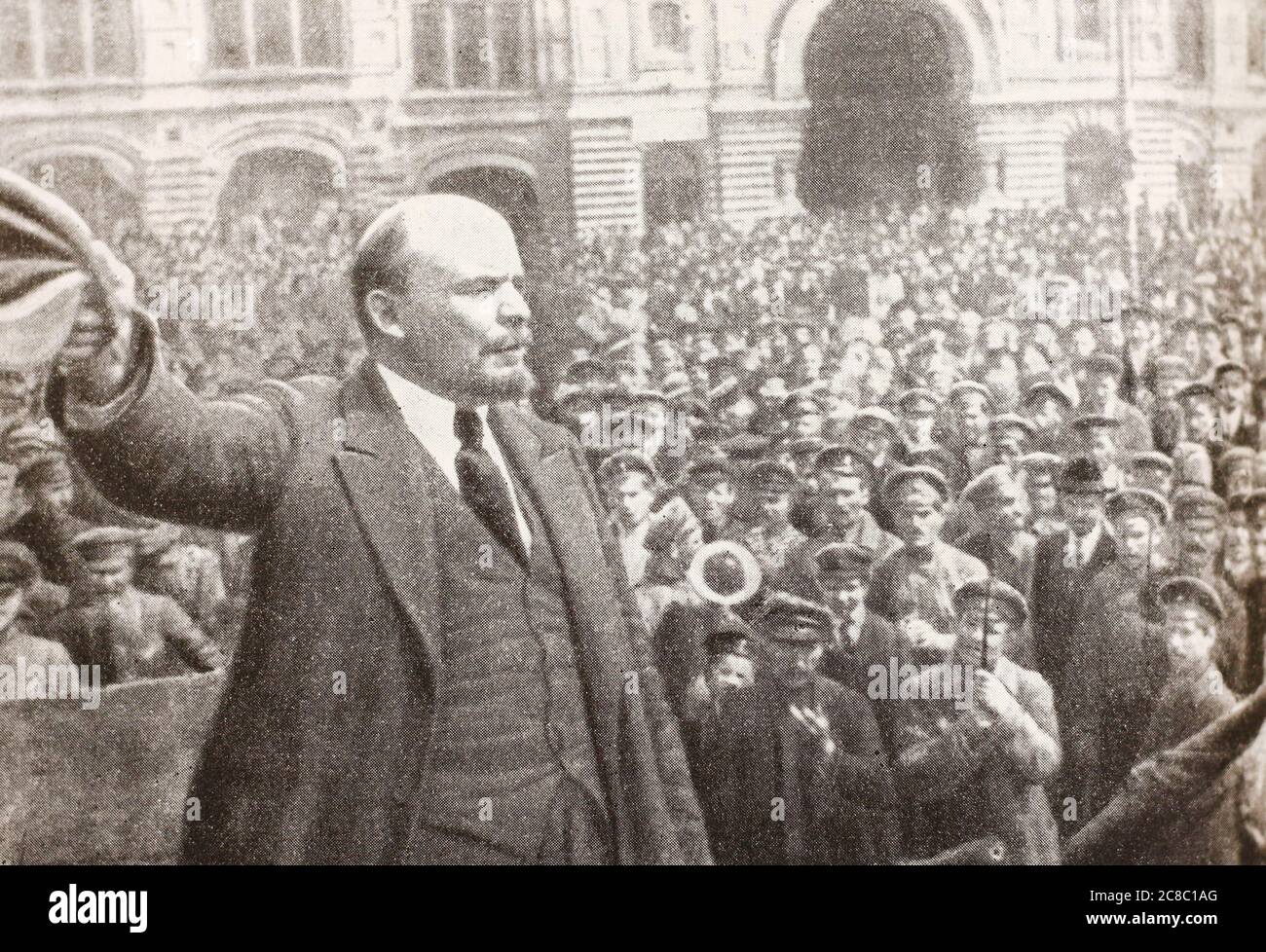 Lenin W. I. bei der Parade der Truppen am 25. Mai 1919. Stockfoto