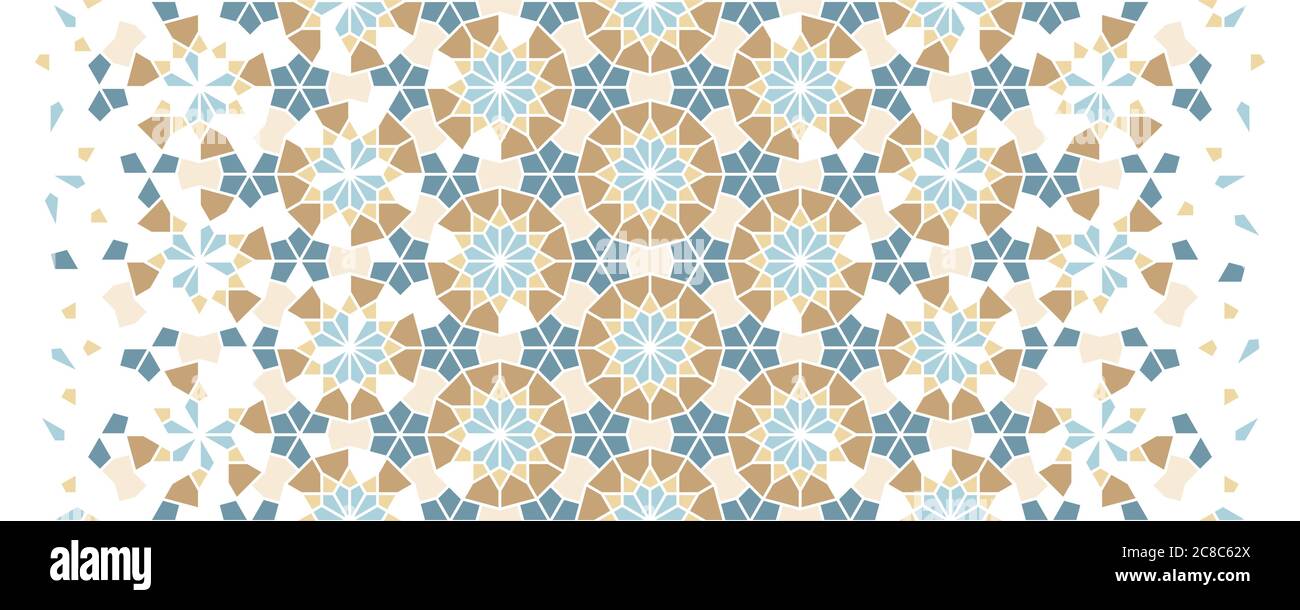 Arabeske Vektorrahmen, Tapete, Textur, Hintergrund, Muster. Geometrische Halbtonstruktur mit Auflösung der Farbplättchen Stock Vektor
