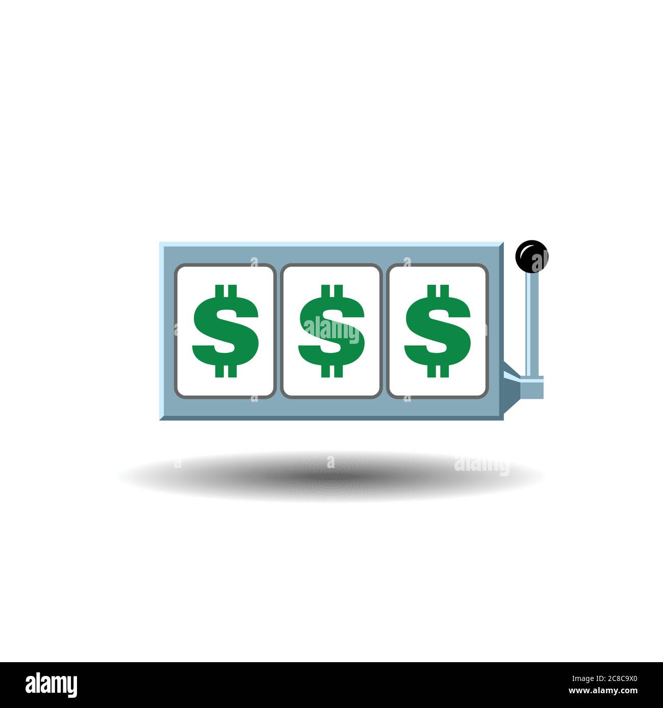 Dollar-slot-Walzen Symbol Vektor-Illustration Stock Vektor