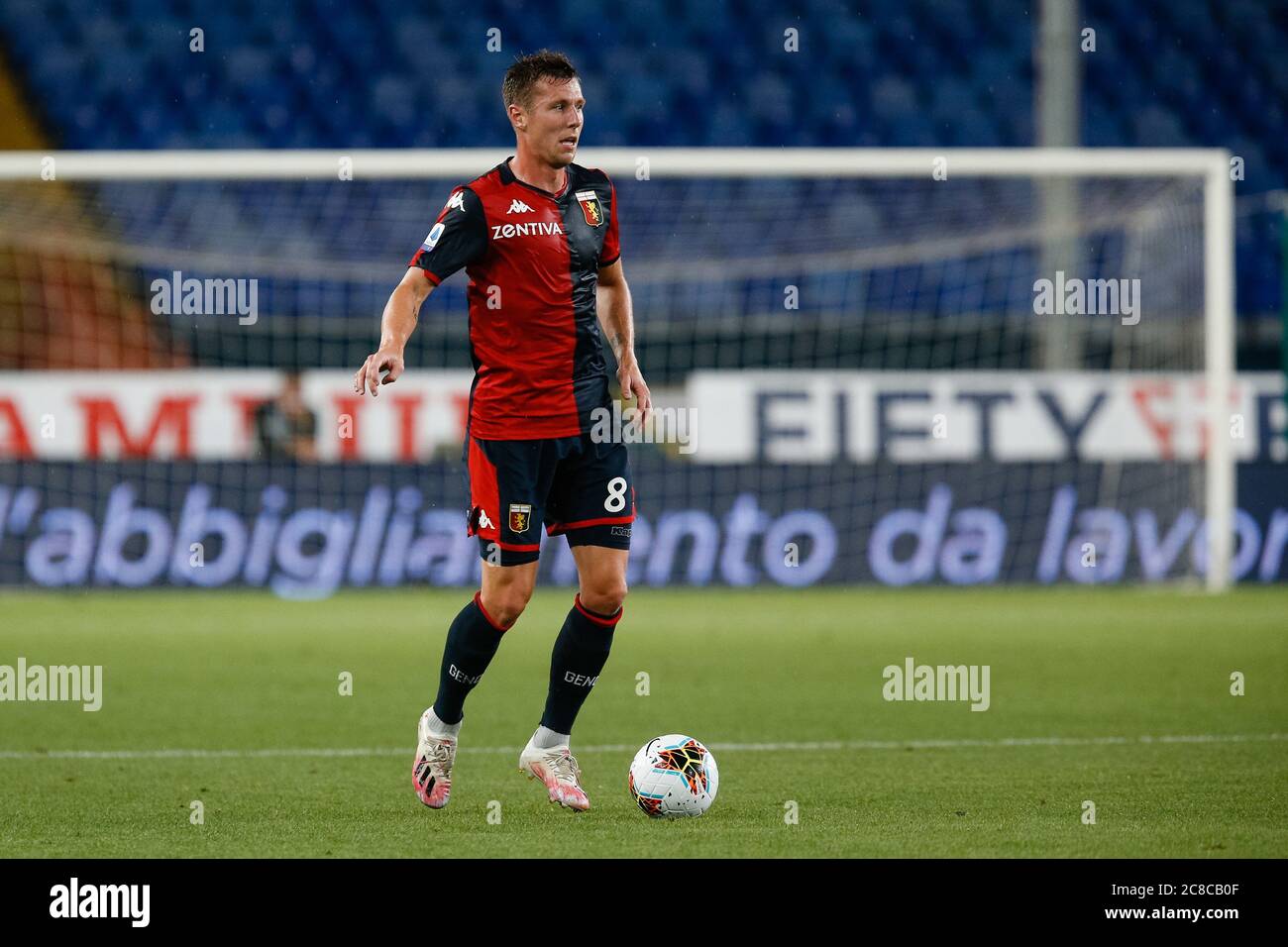 Genua, Italien. Juli 2020. Genua, Italien, 22. Juli 2020, Lukas Lerager (Genua FC) während UC Sampdoria gegen Genua FC - italienische Serie A Fußballspiel - Kredit: LM/Francesco Scaccianoce Kredit: Francesco Scaccianoce/LPS/ZUMA Wire/Alamy Live News Stockfoto