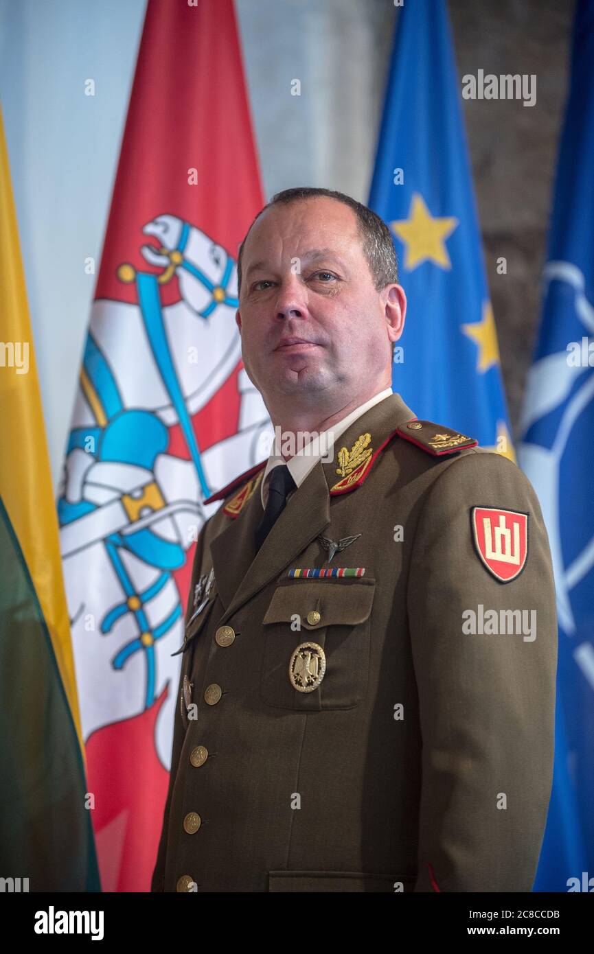 2020 07 23. General der litauischen Streitkräfte Vilmantas Tamosaitis Stockfoto