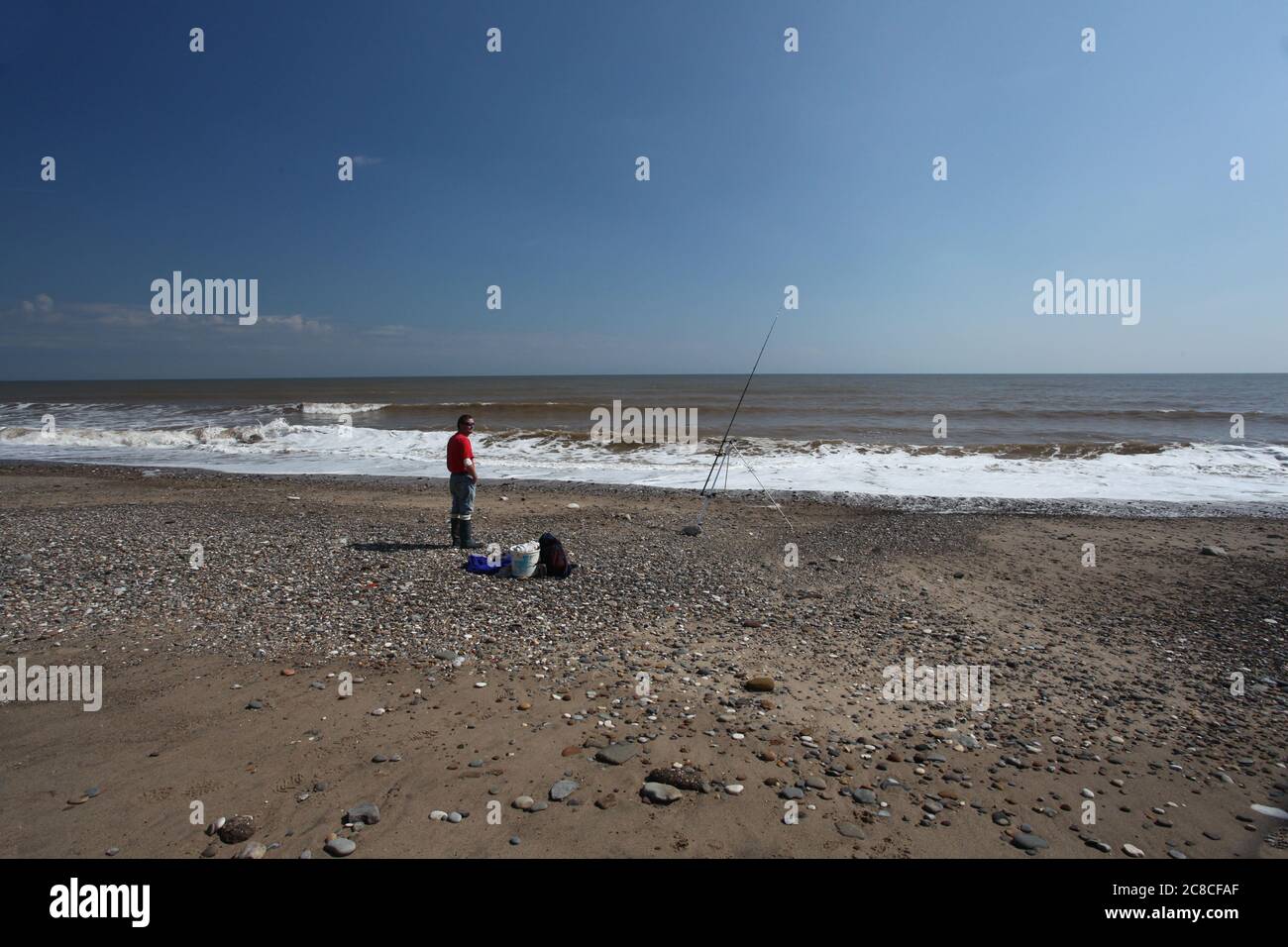 Bilder von Küstenerosion und Siedlungen entlang der Küste des Ostens Reiten von Yorkshire von Aldbrough nach Süden bis zur Spitze von Spurn Head. Stockfoto