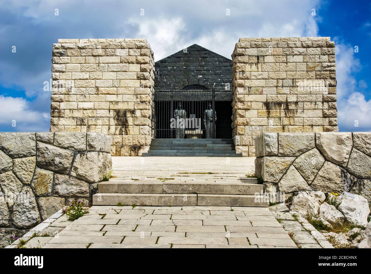 Petar Petrovic Njegos Mausoleum, Lovćen (Lovcen) Nationalpark Montenegro. Stockfoto