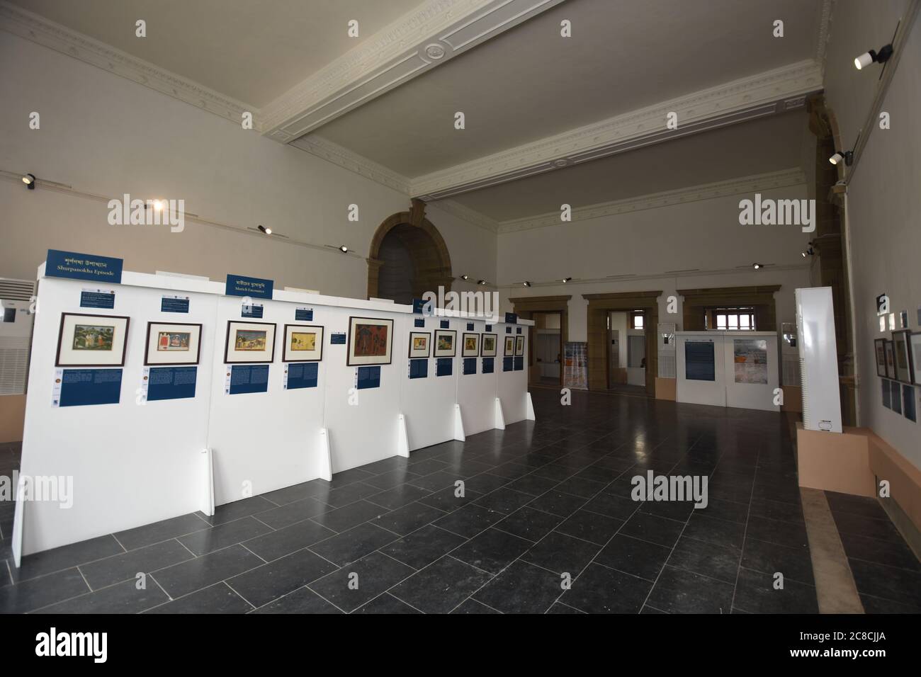 Das Ramayana: Visualisierung in der indischen Miniaturmalerei. Sammlung von Miniaturbildern aus dem Nationalmuseum, Neu Delhi, Indien. Victoria Memorial Stockfoto