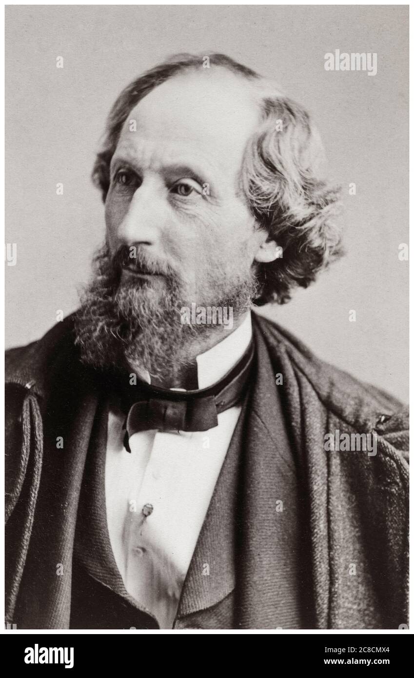 Cyrus West Field (1819-1892), amerikanischer Finanzier der Atlantic Telegraph Company, der 1858 das erste Transatlantic Telegraph Cable verlegte, Portraitaufnahme, um 1870 Stockfoto