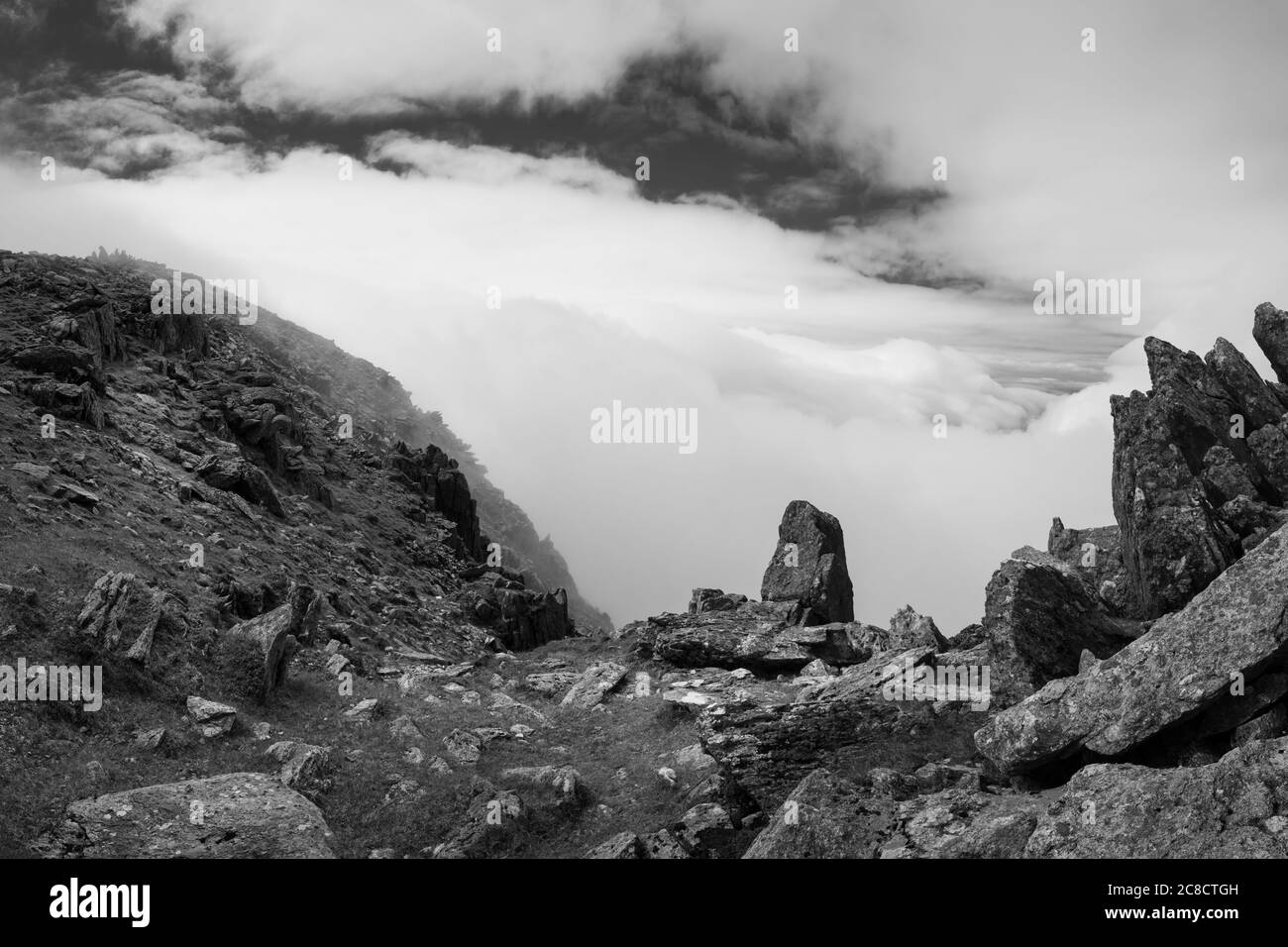 Glyder Fach Berg in Snowdonia, Nordwales Stockfoto