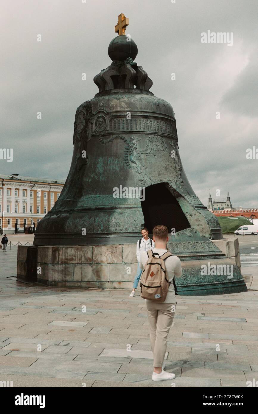 Die Zar-Glocke (Zar-kolokol), auch bekannt als Zarski-Kolokol, Zar Kolokol III oder Königliche Glocke. Stockfoto