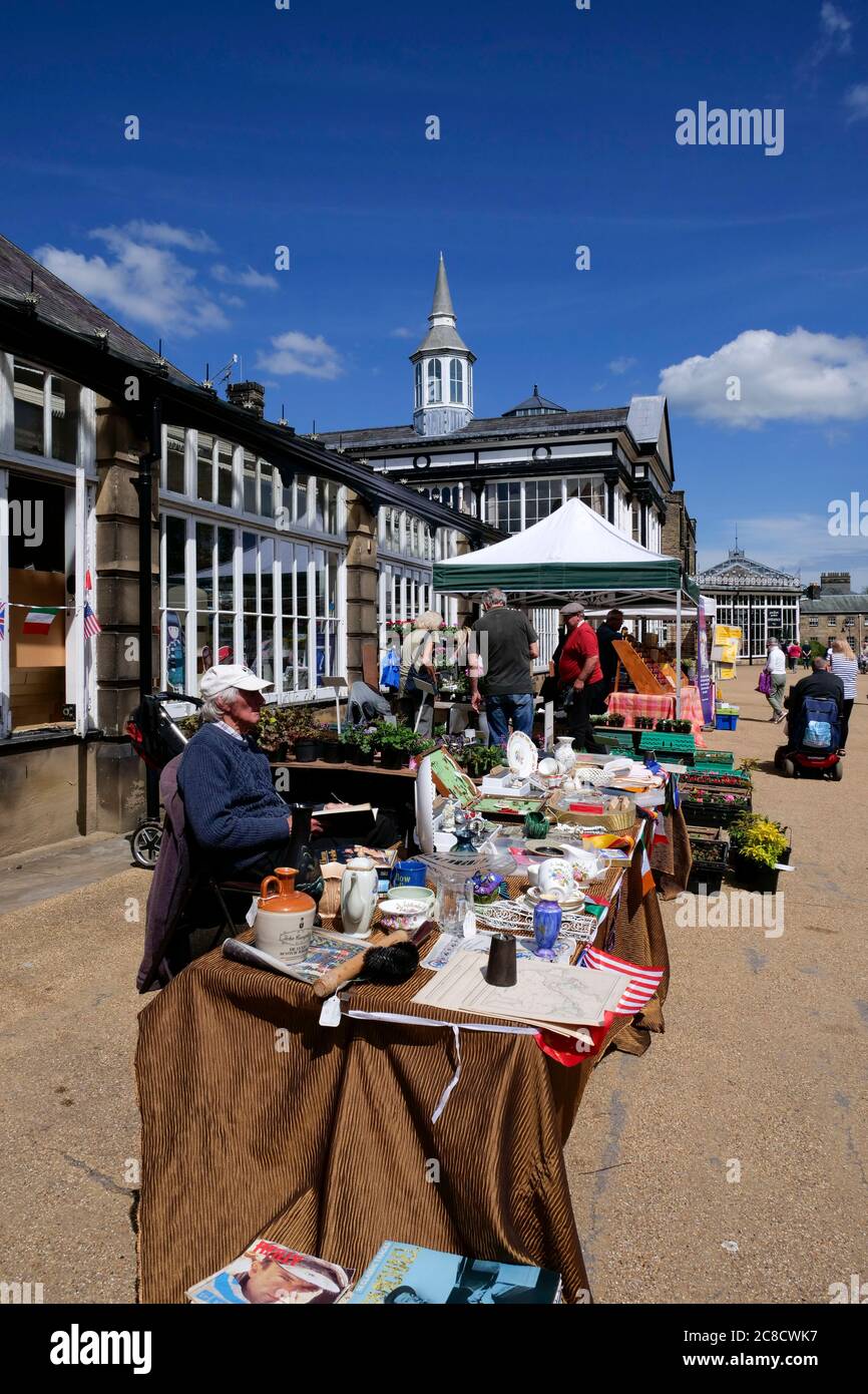 Market Traders Kurstadt Buxton im Peak District Derbyshire England Stockfoto
