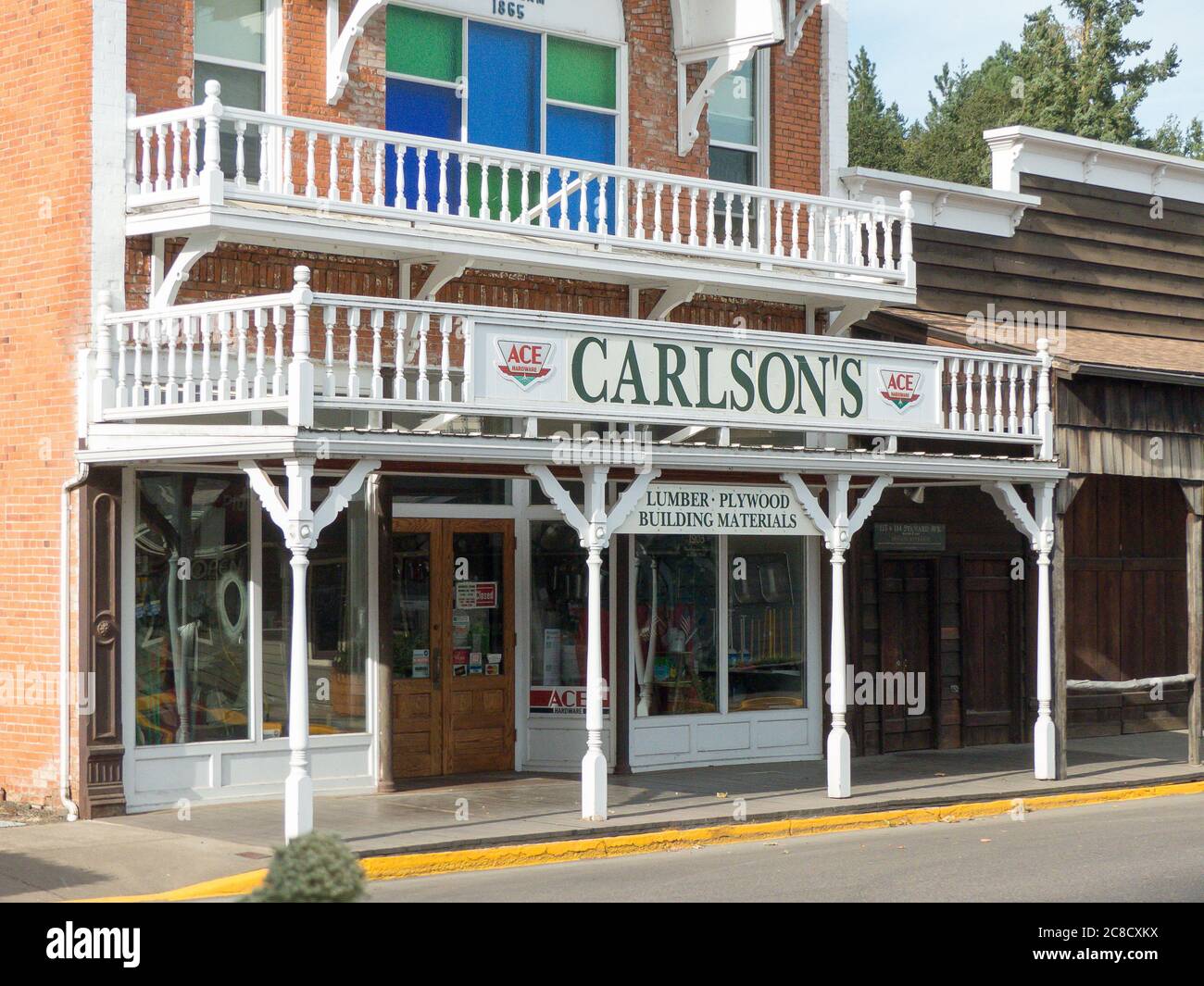 Die kleine amerikanische Stadt Brownsville, Oregon Stockfoto