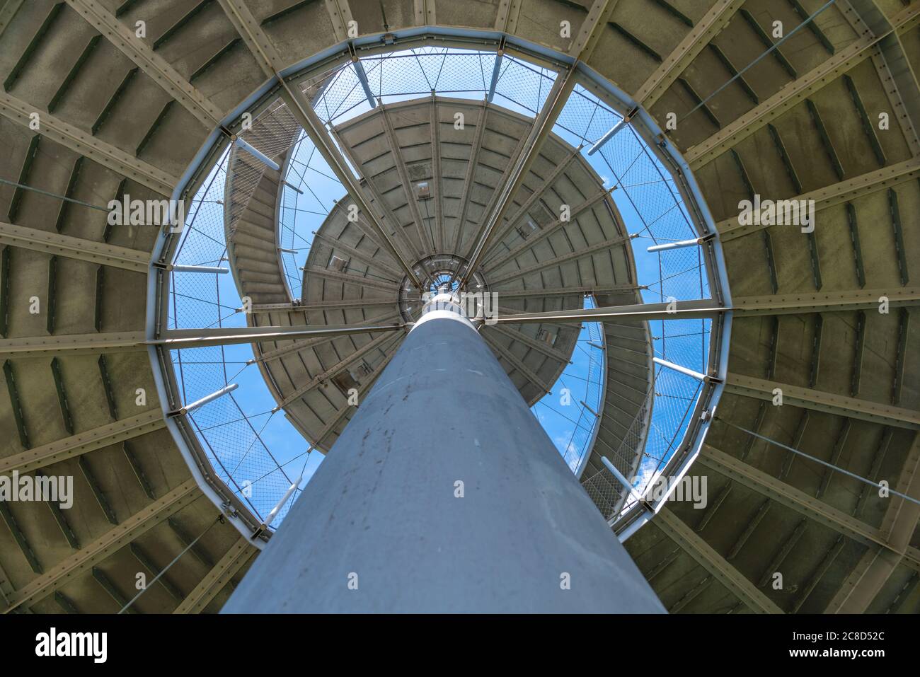 Sonderperspektive des Aussichtsturms, des Höhenparks Killesberg oder des Parks Killesberg, Stuttgart, Baden-Württemberg, Süddeutschland, Europa Stockfoto