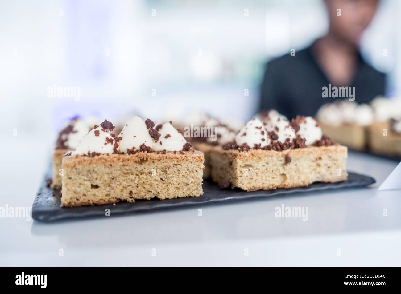 Essen bei Empfängen, Firmenveranstaltungen und Hochzeiten Stockfoto