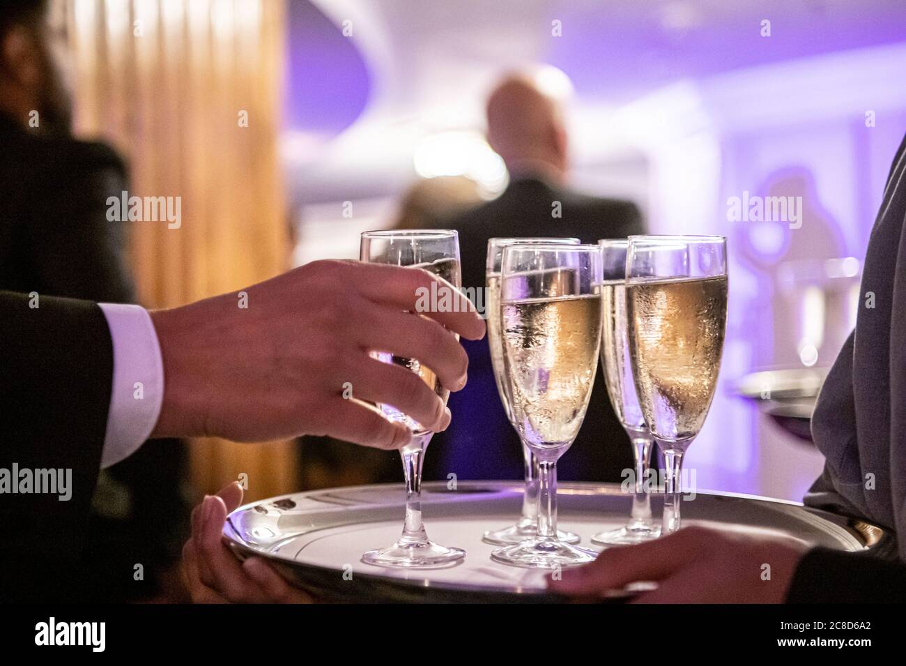 Essen bei Empfängen, Firmenveranstaltungen und Hochzeiten Stockfoto