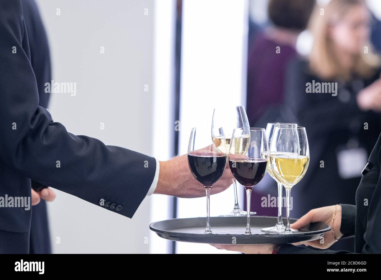 Essen bei Empfängen, Firmenveranstaltungen und Hochzeiten Stockfoto