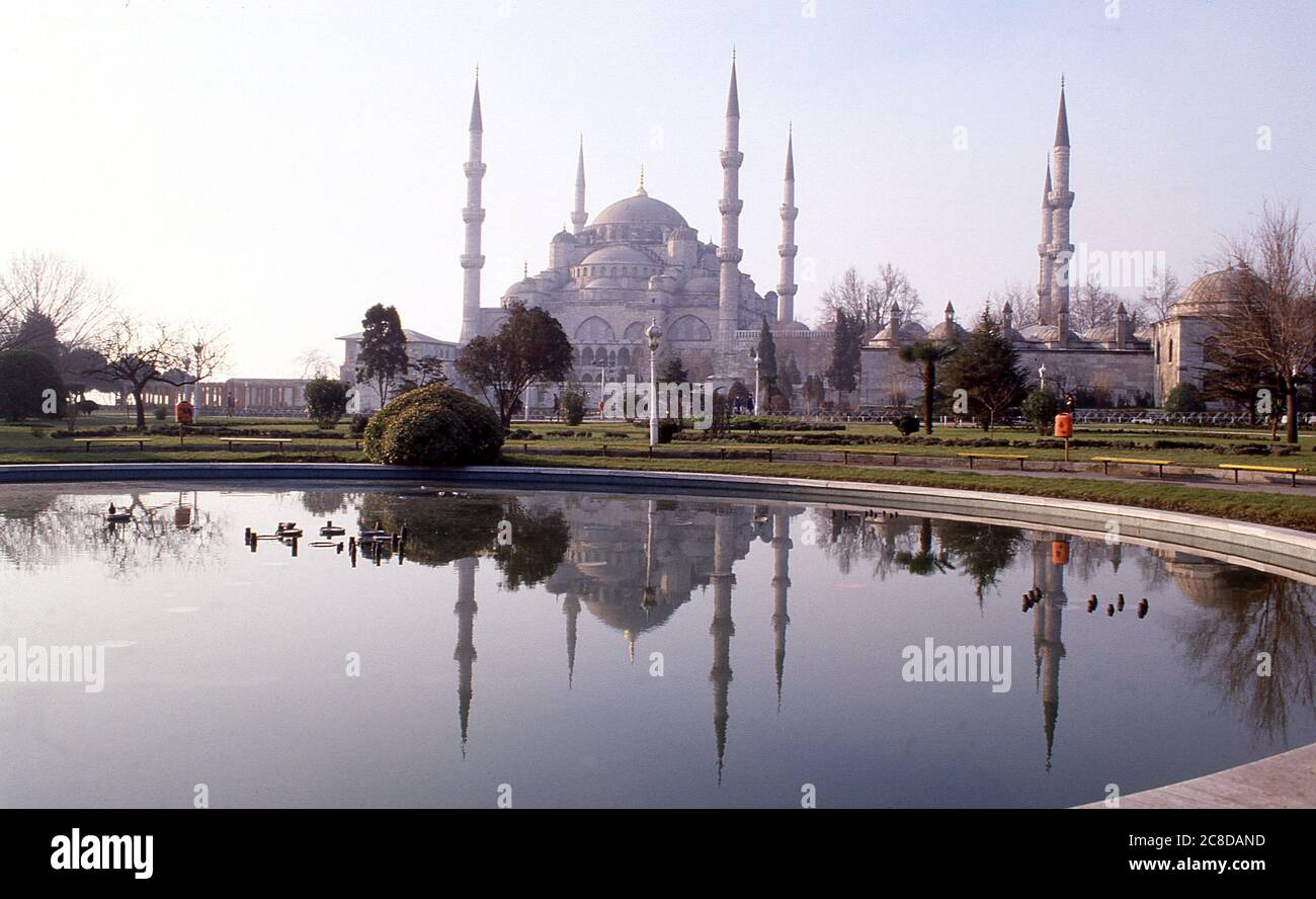 Die Blaue Moschee in Istanbul Türkei 1989 Stockfoto