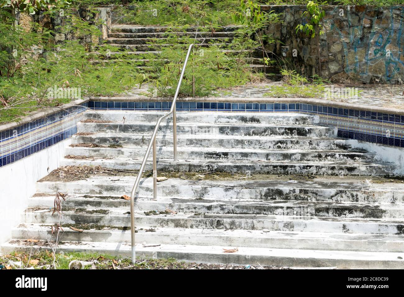 Hurrikan verursacht Schäden am La Belle Kreolgebäude auf der karibischen Insel St. martin. Stockfoto