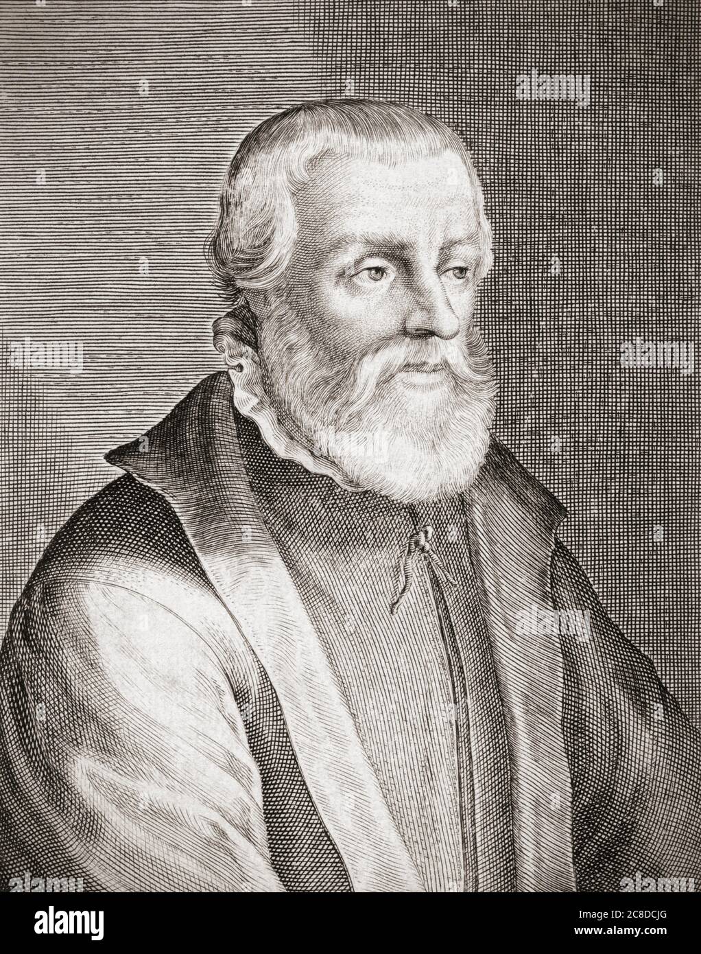 Lawrence Saunders, 1519 – 1555. Englisch protestantischen Märtyrer. Stockfoto