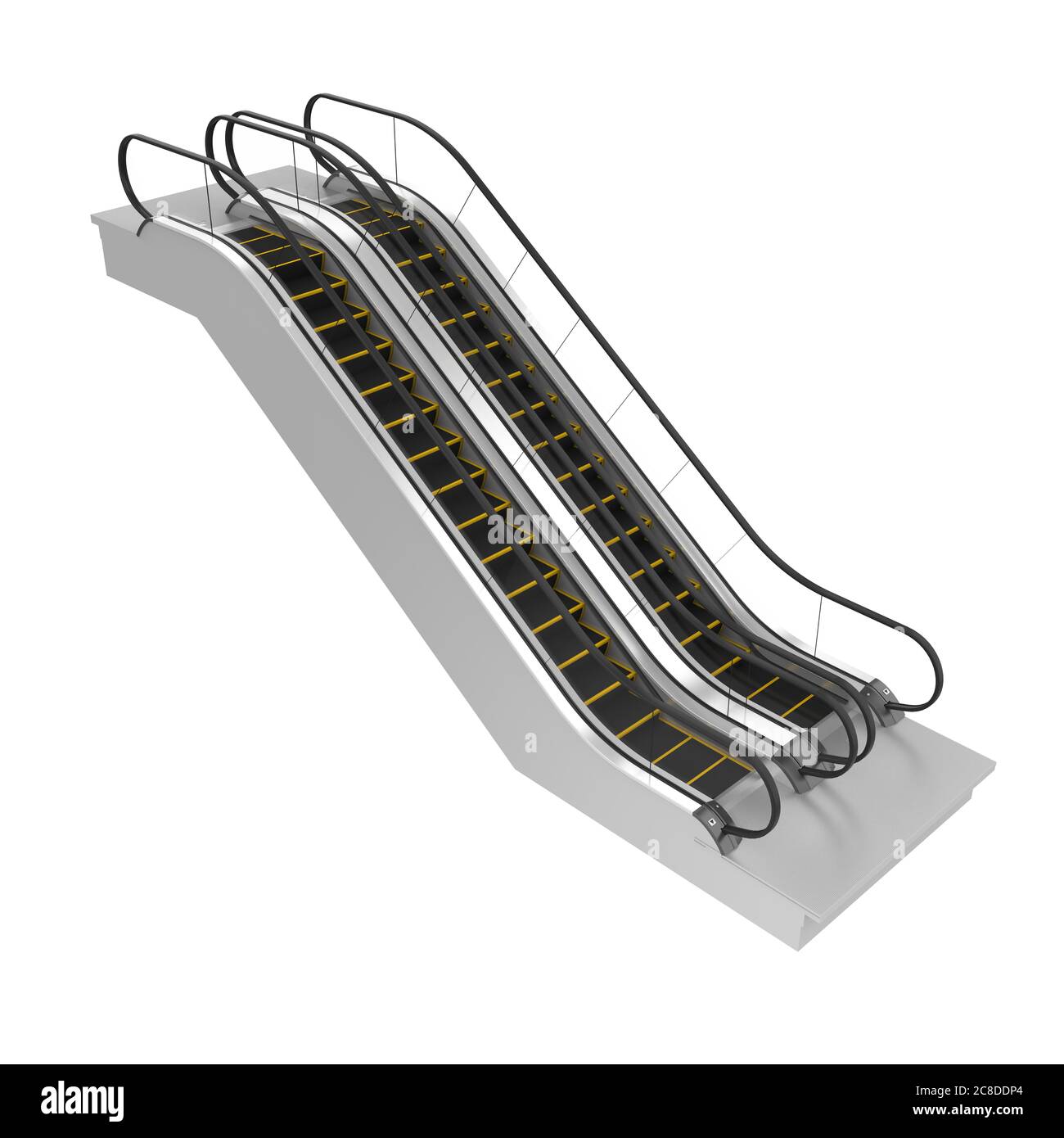 Rolltreppe isoliert Stockfoto