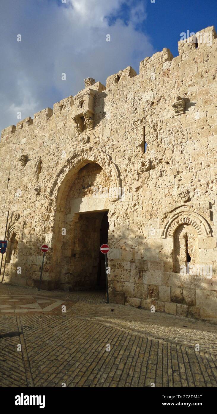 Zion Tor in der Altstadt von Jerusalem, Israel. Stockfoto