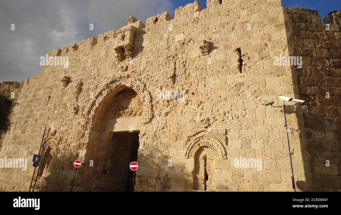 Zion Tor in der Altstadt von Jerusalem, Israel. Stockfoto