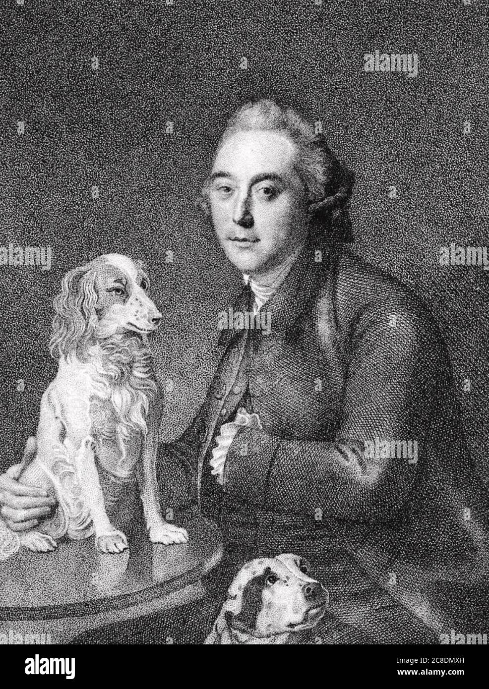 GEORGE Steevens (1736-1800) englischer Shakespeare-Gelehrter Stockfoto