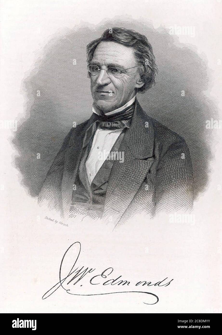 JOHN WORTH EDMONDS (1799-1874) amerikanischer Rechtsanwalt und Politiker Stockfoto