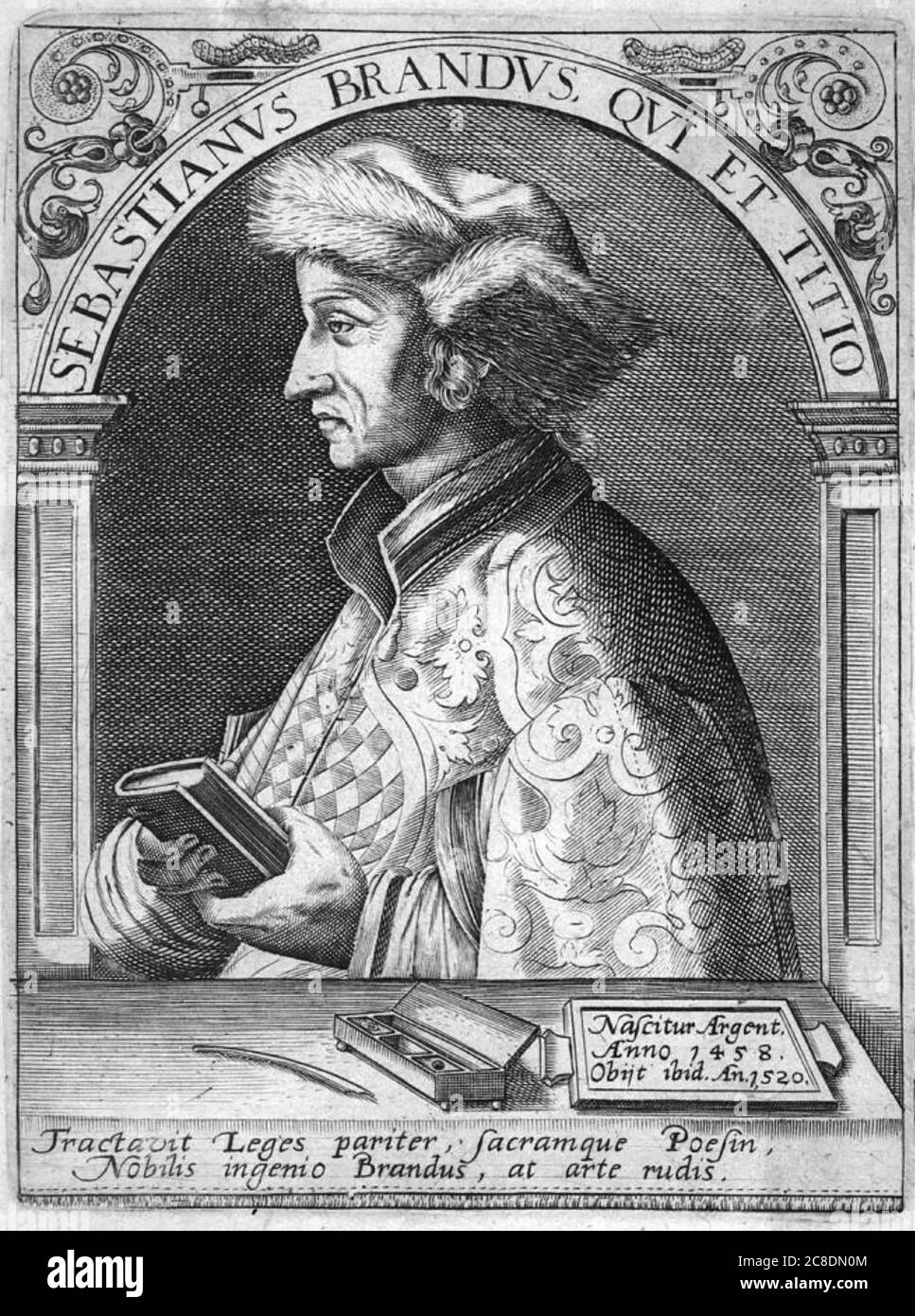 SEBASTIAN BRENT (1458-1521) deutscher Humanist und Satiriker Stockfoto