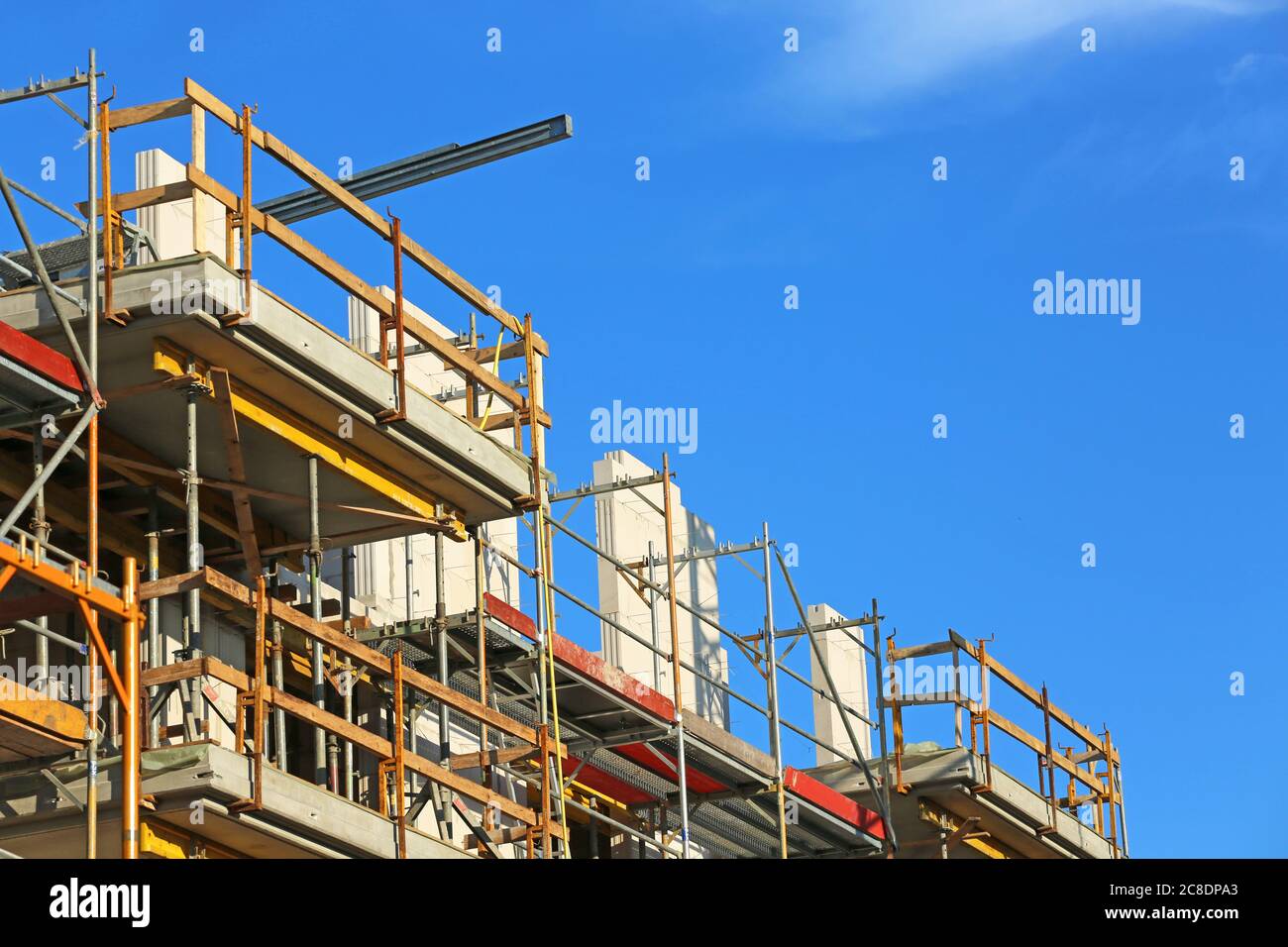 Baustelle für Wohngebäude in Deutschland Stockfoto
