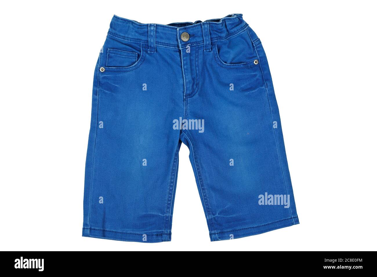 Blaue Shorts isoliert auf Weiß Stockfoto