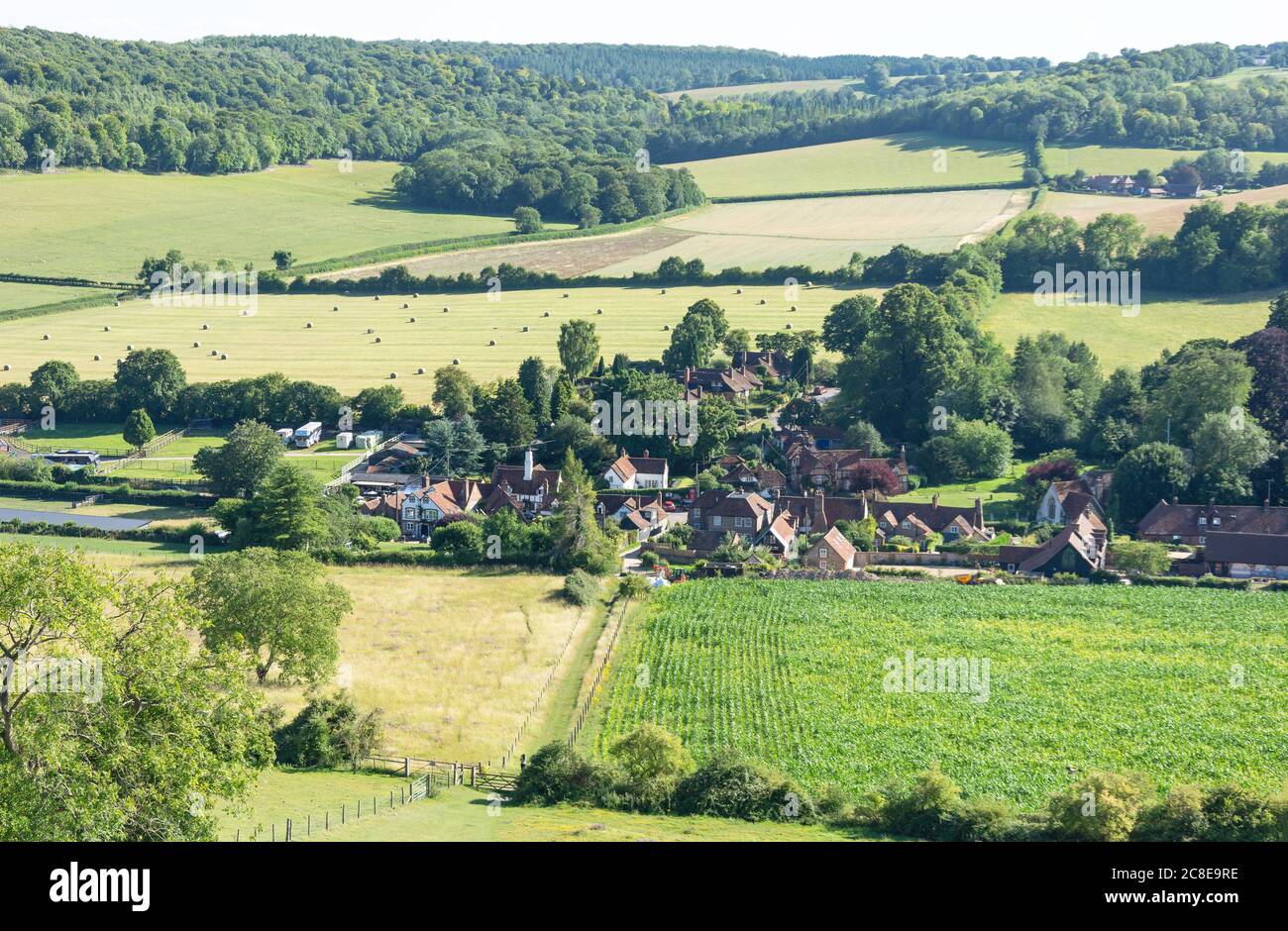 Dorf von Ibstone Hill, Turville, Buckinghamshire, England, Großbritannien Stockfoto