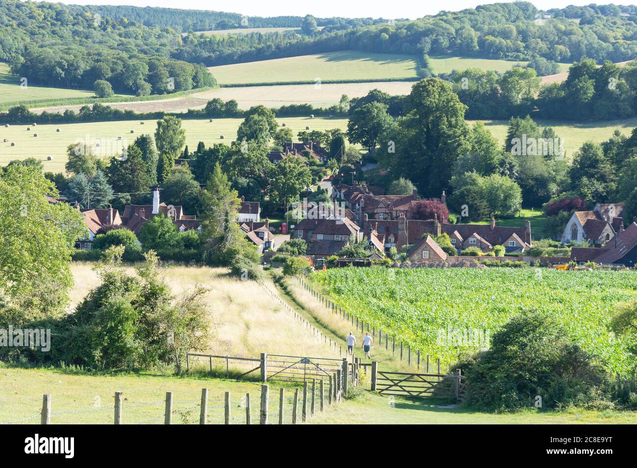 Dorf von Ibstone Hill, Turville, Buckinghamshire, England, Großbritannien Stockfoto