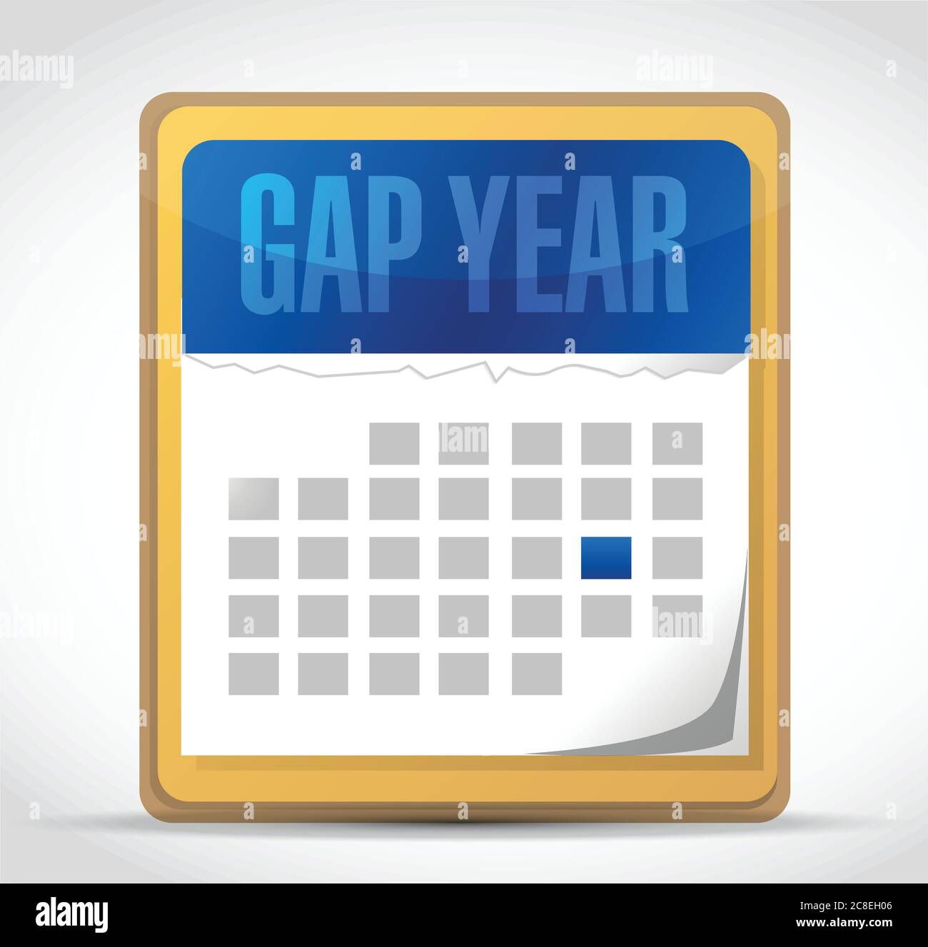 GAP Jahr Kalender Illustration Design über weiß Stock Vektor
