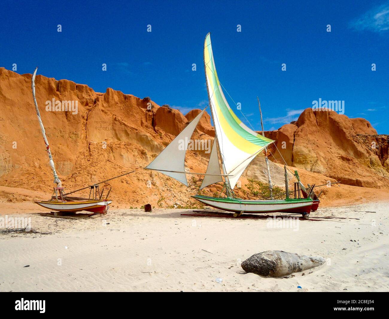 Strand von Canoa Quebrada, Ceara, Brasilien Stockfoto