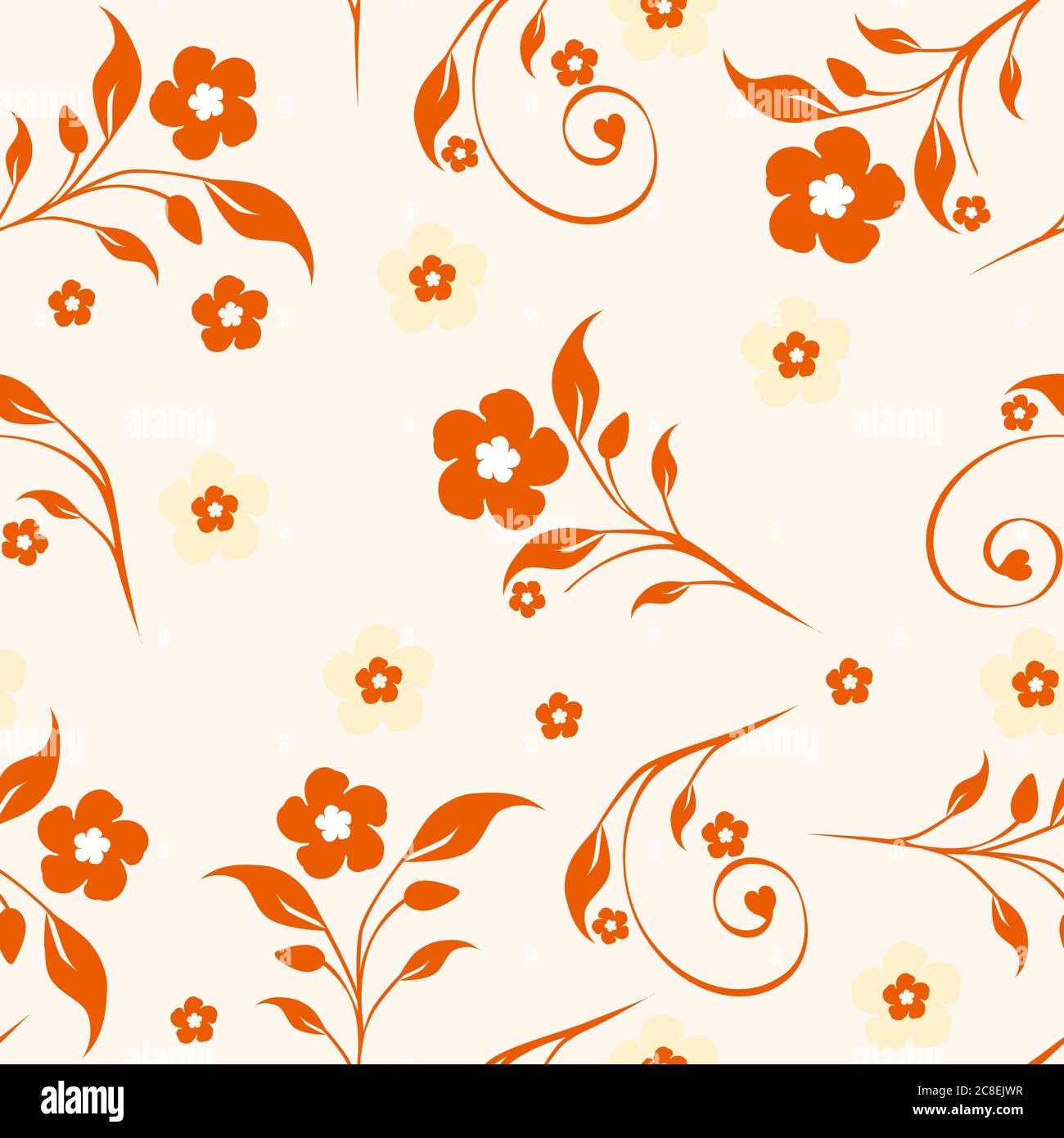 vektor-Illustration eines nahtlosen Blumenmusters Stock Vektor