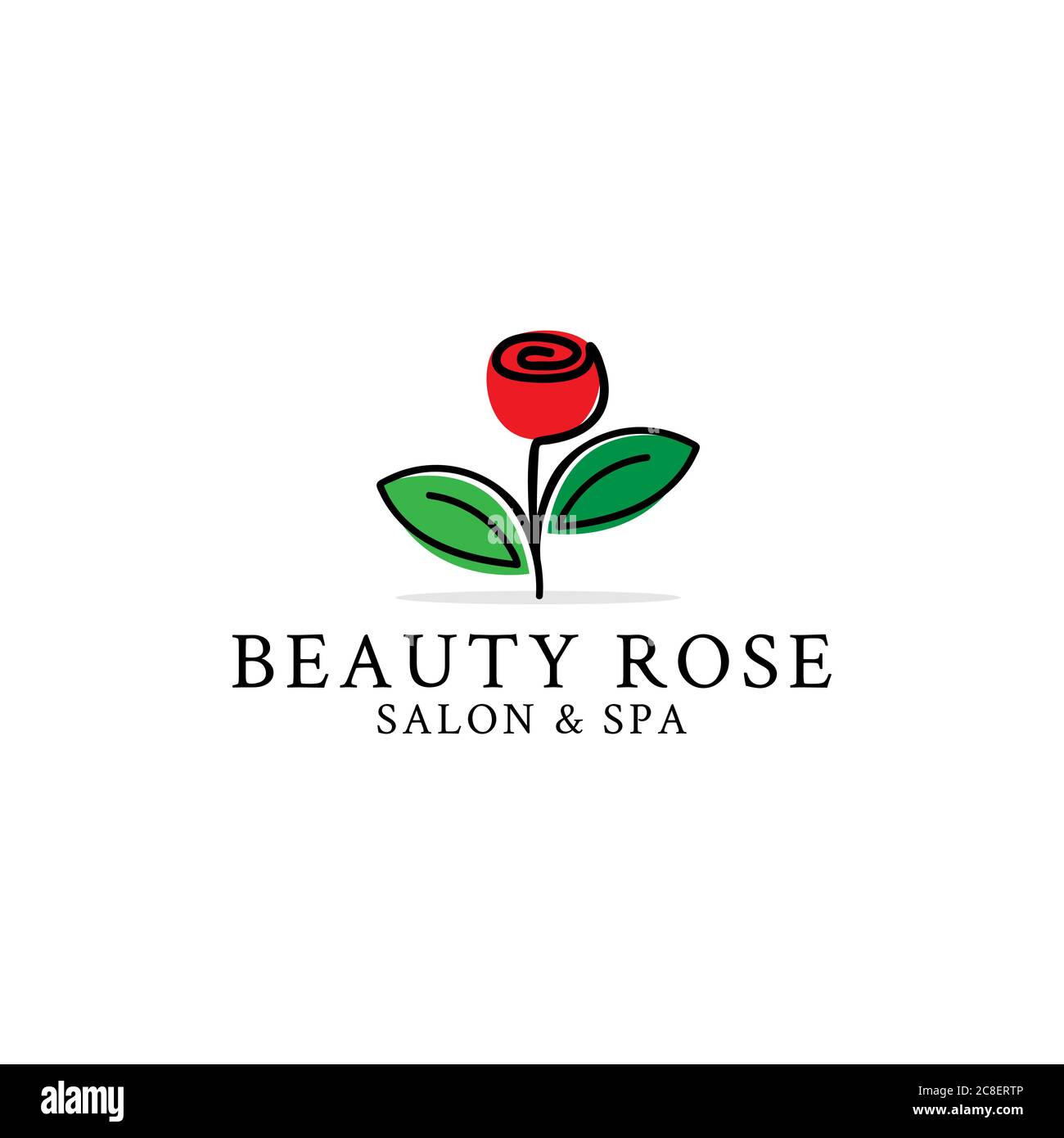 Beauty Rose Salon und Spa Logo Design Inspirationen, Vektor weibliche Schönheit Mode Logo Design Vorlage Stock Vektor