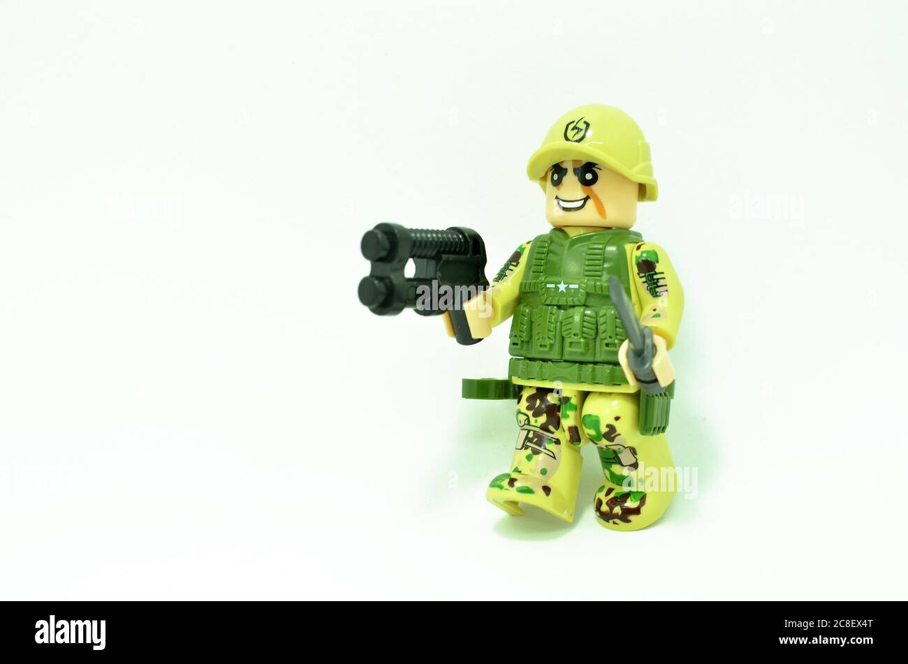 Armeekonzept, Special Forces / SAS, vertreten durch kleine Spielzeugsoldaten Stockfoto