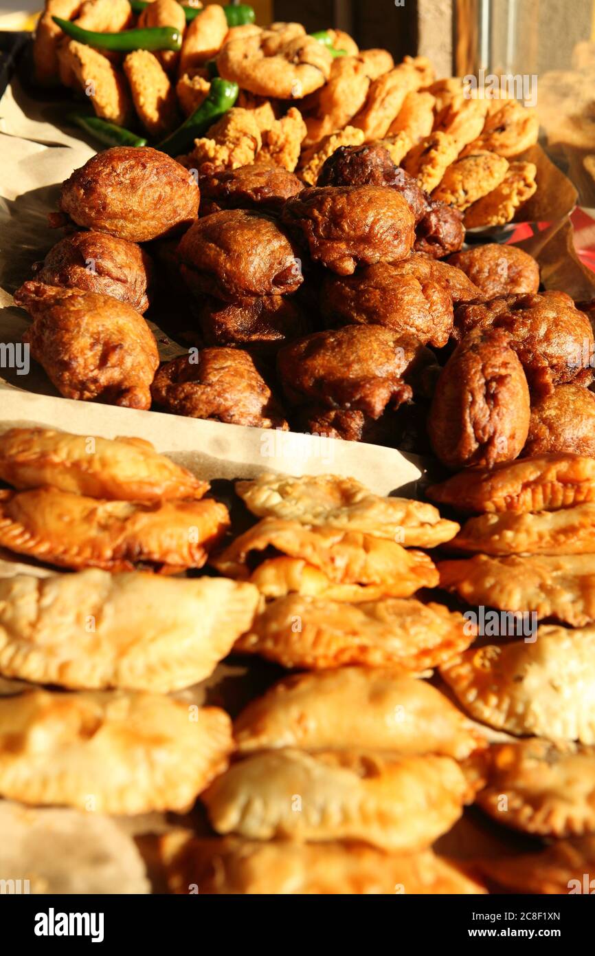 Indische Street Food Snacks Stockfoto